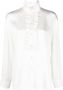 Alexander McQueen Blouse met ruches Wit - Thumbnail 1