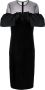 Alexander McQueen Midi-jurk met bisschop mouwen Zwart - Thumbnail 1