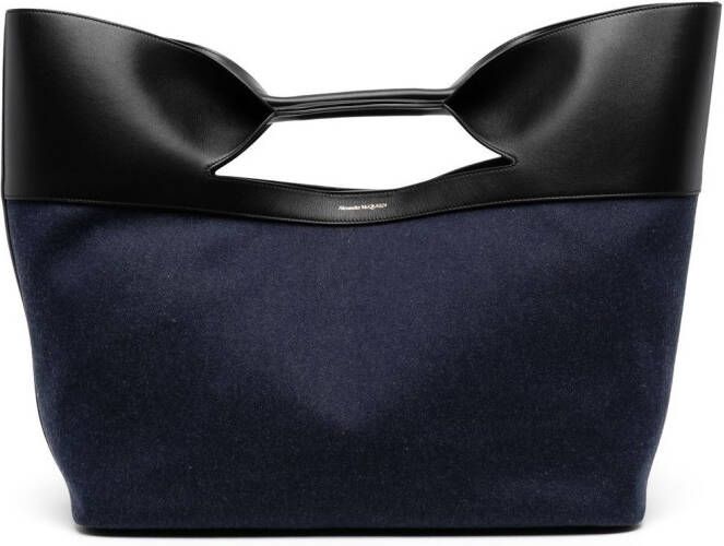 Alexander McQueen Shopper met logoprint Blauw