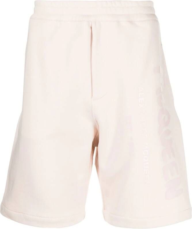 Alexander McQueen Shorts met logo Roze