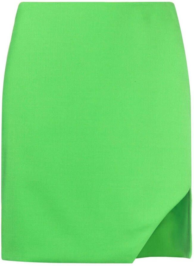 Alexander McQueen Mini-rok met zijsplit Groen