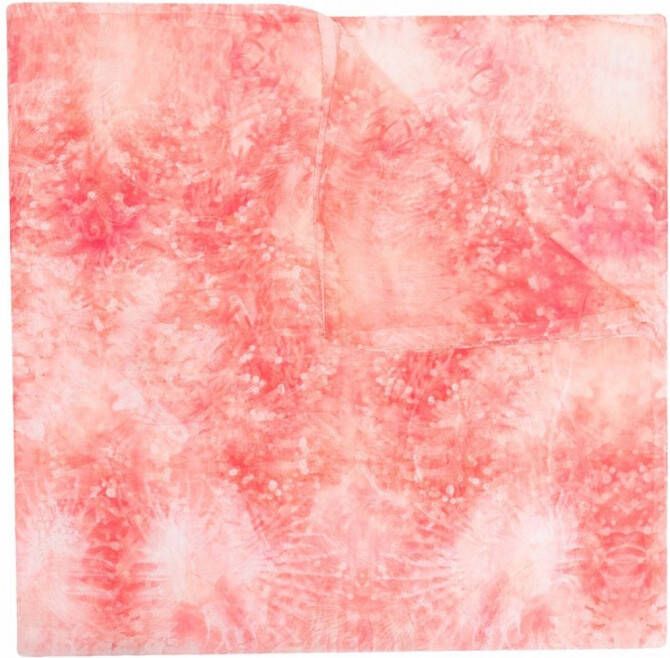 Alexander McQueen Sjaal met abstracte print Roze
