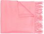 Alexander McQueen Sjaal met geborduurd logo Roze - Thumbnail 1