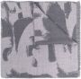 Alexander McQueen Sjaal met graffiti-print Grijs - Thumbnail 1