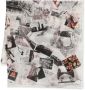 Alexander McQueen Sjaal met print Wit - Thumbnail 1