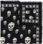 Alexander McQueen Classic Skull sjaal Zwart - Thumbnail 1
