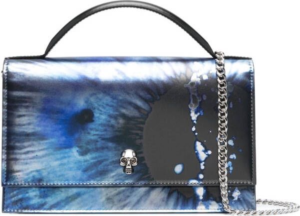 Alexander McQueen Shopper met doodskop Blauw