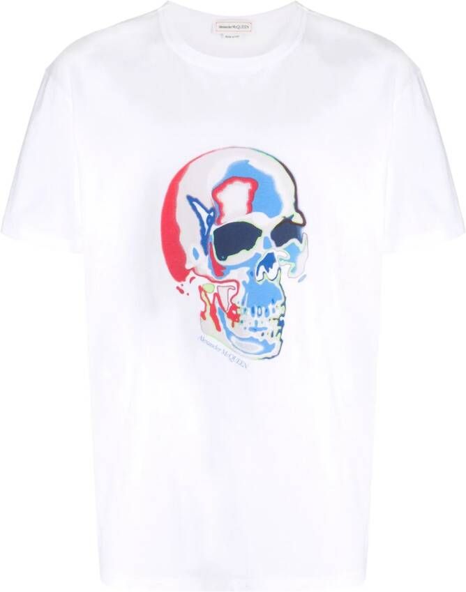 Alexander McQueen skull-graphic cotton T-shirt Wit
