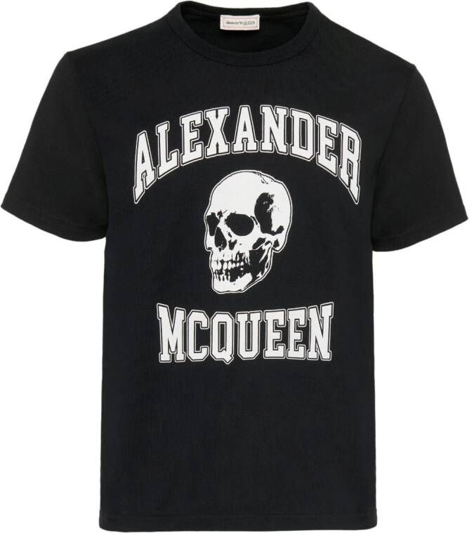 Alexander McQueen T-shirt met logoprint Zwart