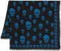 Alexander McQueen Sjaal met doodskopprint Zwart - Thumbnail 1