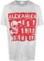 Alexander McQueen T-shirt met doodskopprint Grijs - Thumbnail 1