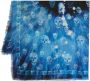 Alexander McQueen Sjaal met doodskopprint Blauw - Thumbnail 1