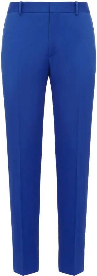 Alexander McQueen Slim-fit pantalon Blauw