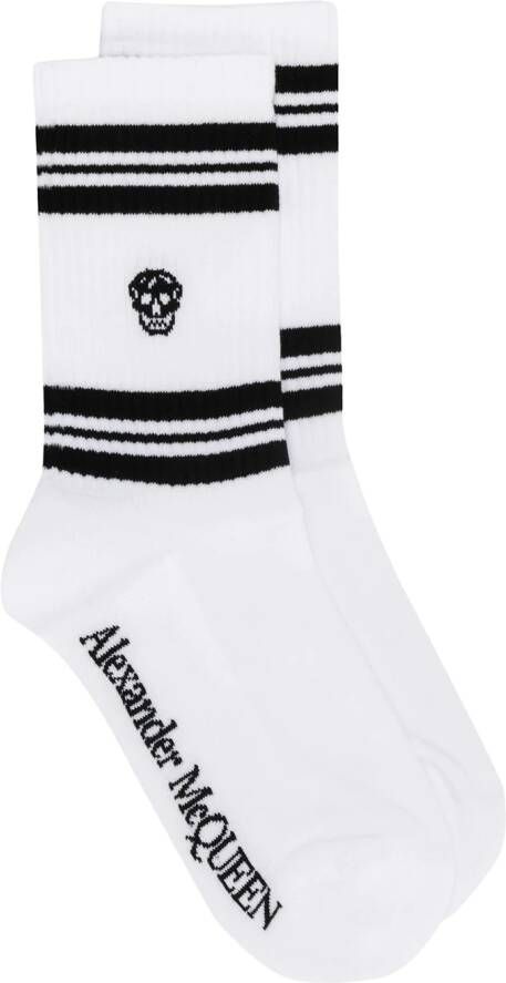 Alexander McQueen Sokken met doodskop Wit