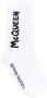 Alexander McQueen Sokken met geborduurd logo heren Spandex Elastane katoen polyamide L Wit - Thumbnail 1