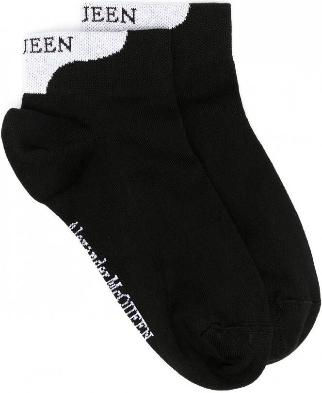 Alexander McQueen Sokken met geborduurd logo Zwart