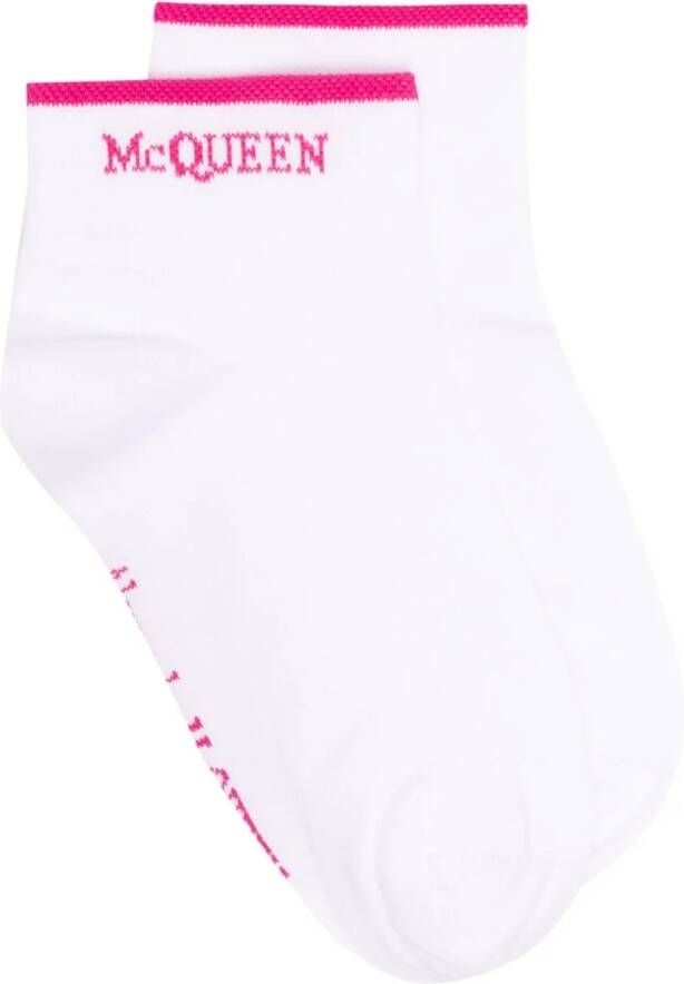 Alexander McQueen Sokken met logo Wit