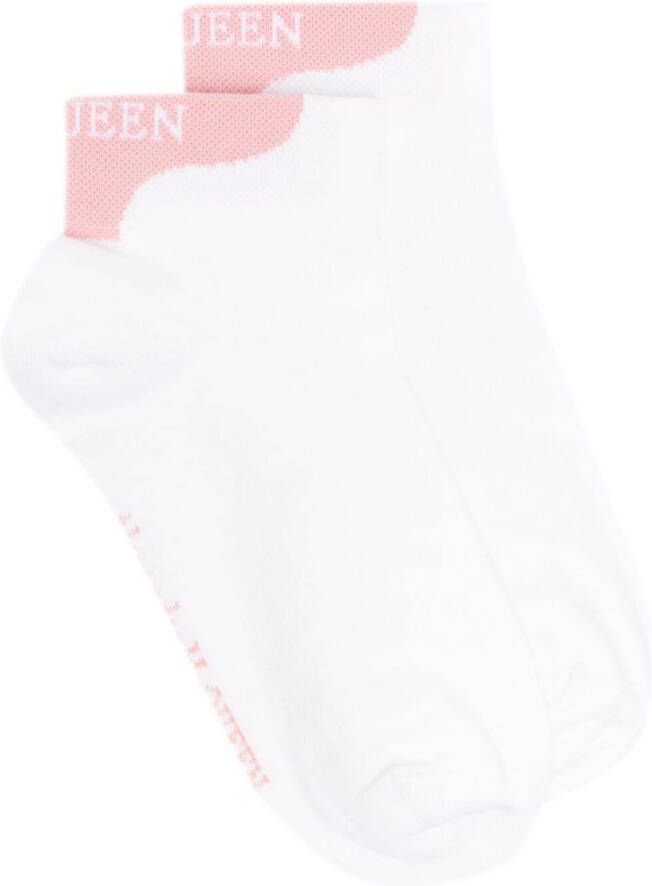 Alexander McQueen Sokken met logoprint Wit