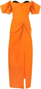 Alexander McQueen Strapless jurk Oranje