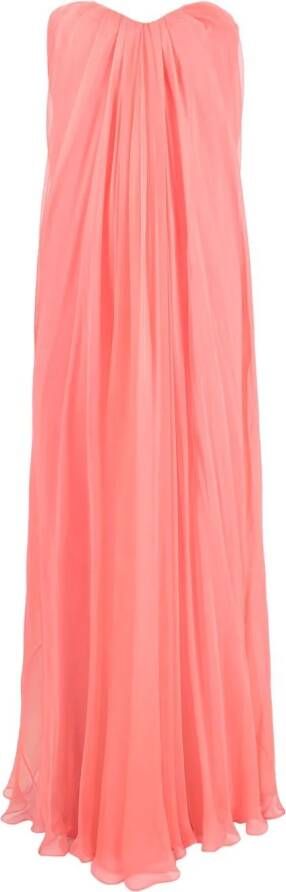 Alexander McQueen Strapless jurk Roze