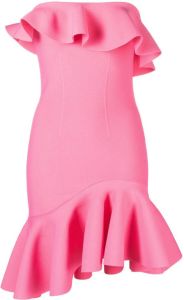 Alexander McQueen Strapless mini-jurk Roze