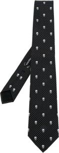 Alexander McQueen stropdas met dessins Zwart