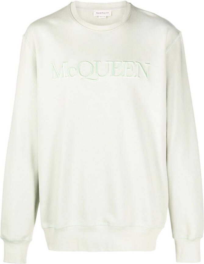 Alexander McQueen Sweater met geborduurd logo Groen