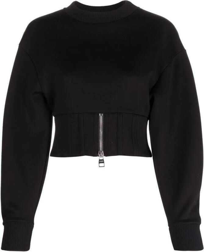 Alexander McQueen Sweater met rits Zwart