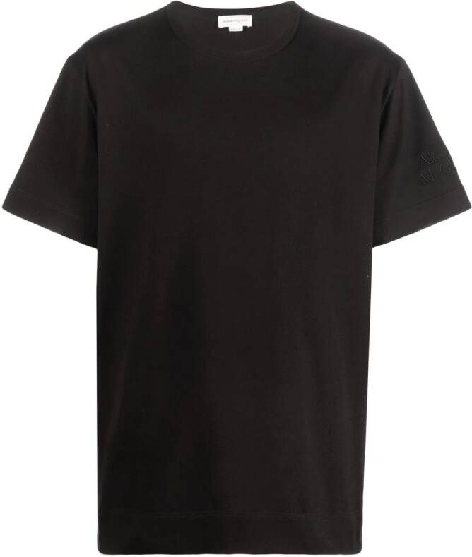Alexander McQueen T-shirt met geborduurd logo Zwart