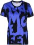 Alexander McQueen T-shirt met graffitiprint Blauw - Thumbnail 1