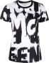Alexander McQueen T-shirt met graffitiprint Zwart - Thumbnail 1