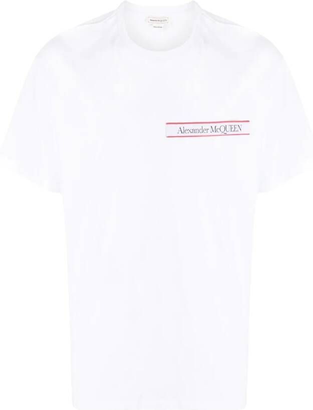 Alexander McQueen T-shirt met logopatch Wit
