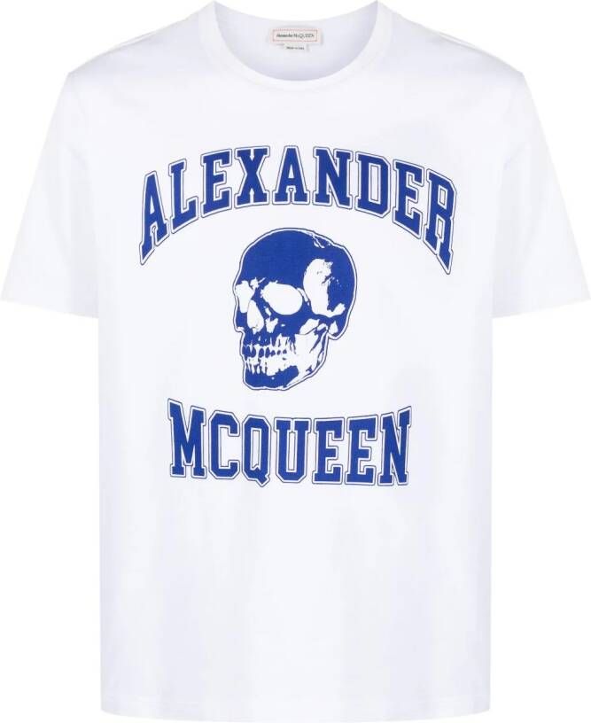 Alexander McQueen T-shirt met logoprint Wit