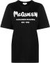Alexander McQueen T-shirt met logoprint Zwart - Thumbnail 1