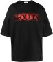 Alexander McQueen T-shirt met logoprint Zwart - Thumbnail 1