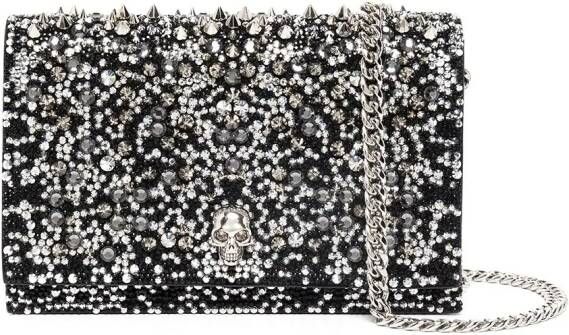 Alexander McQueen Tas met doodskop detail Zwart