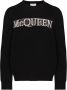 Alexander McQueen Trui met intarsia logo Zwart - Thumbnail 1