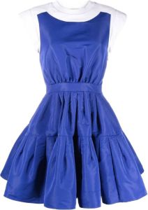 Alexander McQueen Tweekleurige jurk Blauw