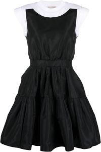 Alexander McQueen Tweekleurige jurk Zwart