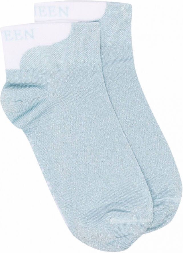 Alexander McQueen Tweekleurige sokken Blauw