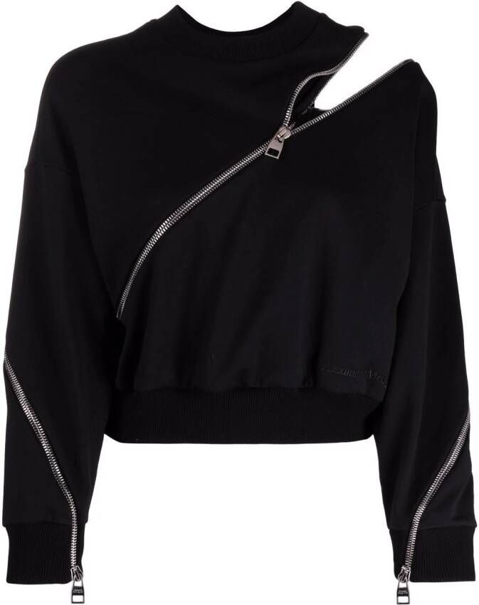 Alexander McQueen Uitgesneden sweater Zwart