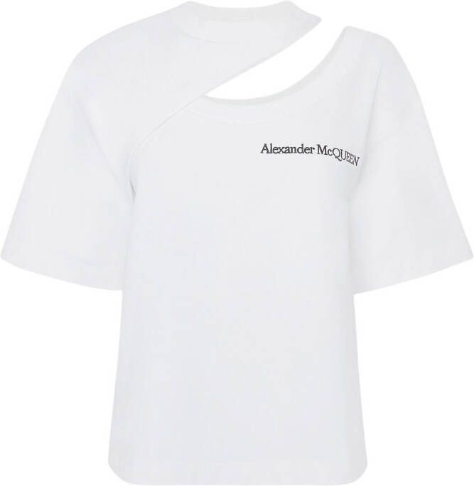 Alexander McQueen Uitgesneden T-shirt Wit