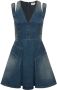 Alexander McQueen Mini-jurk met V-hals Blauw - Thumbnail 1