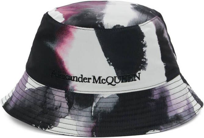 Alexander McQueen Vissershoed met print Zwart