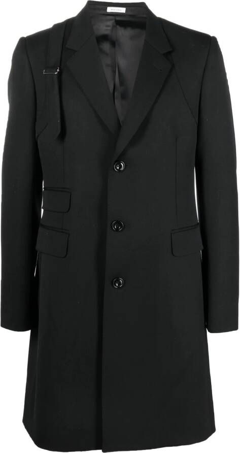 Alexander McQueen Wollen mantel Zwart