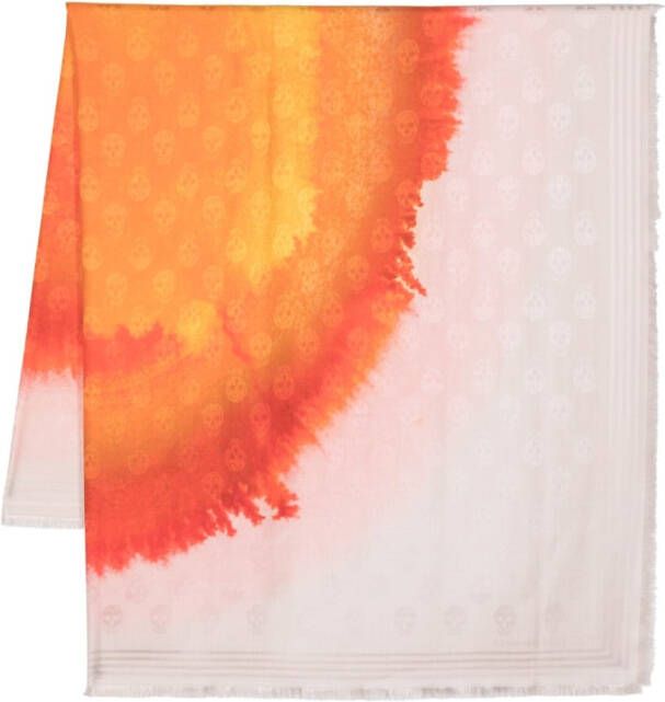 Alexander McQueen Zijden sjaal Oranje