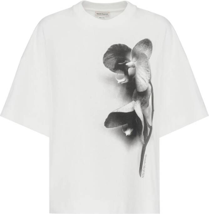 Alexander McQueen Zijden T-shirt Wit