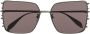 Alexander McQueen Zonnebril met oversized montuur Zwart - Thumbnail 1
