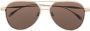 Alexander McQueen Zonnebril met piloten montuur Goud - Thumbnail 1