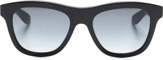 Alexander McQueen Eyewear Zonnebril met vierkant montuur Zwart